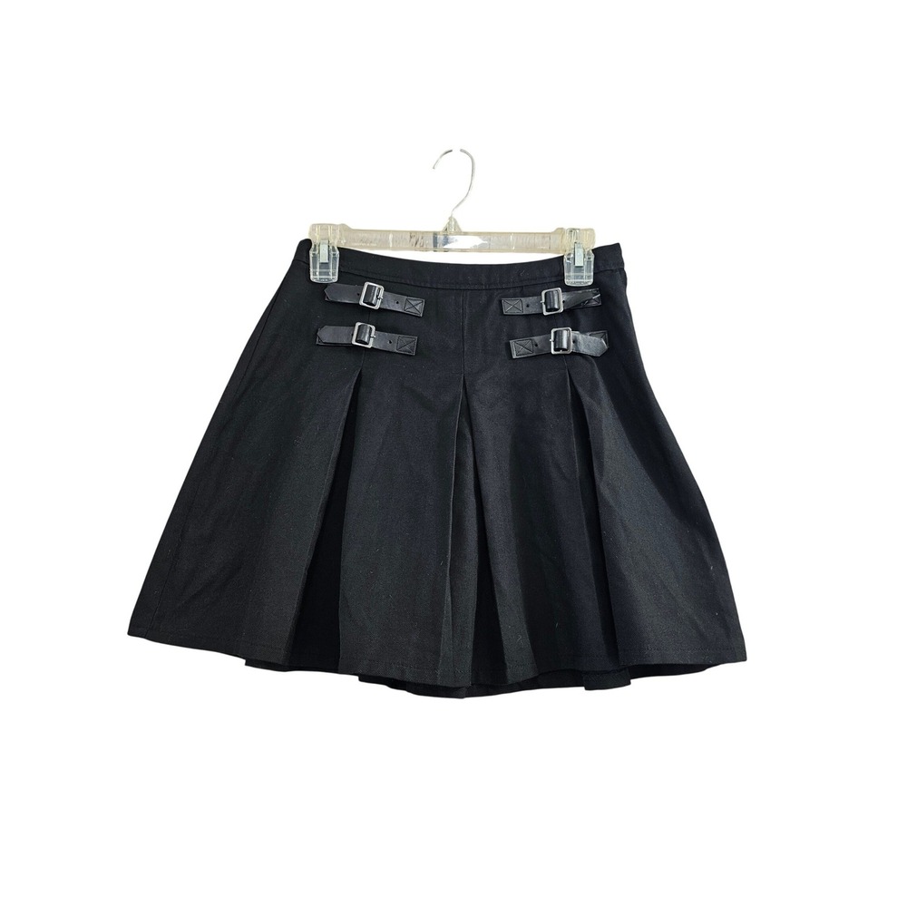 Hot Topic Pleated Skirt Women SM Black Emo Vampire Grunge Rock Edgy Goth Punk